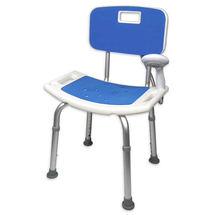 shower chair with padded seat backrest