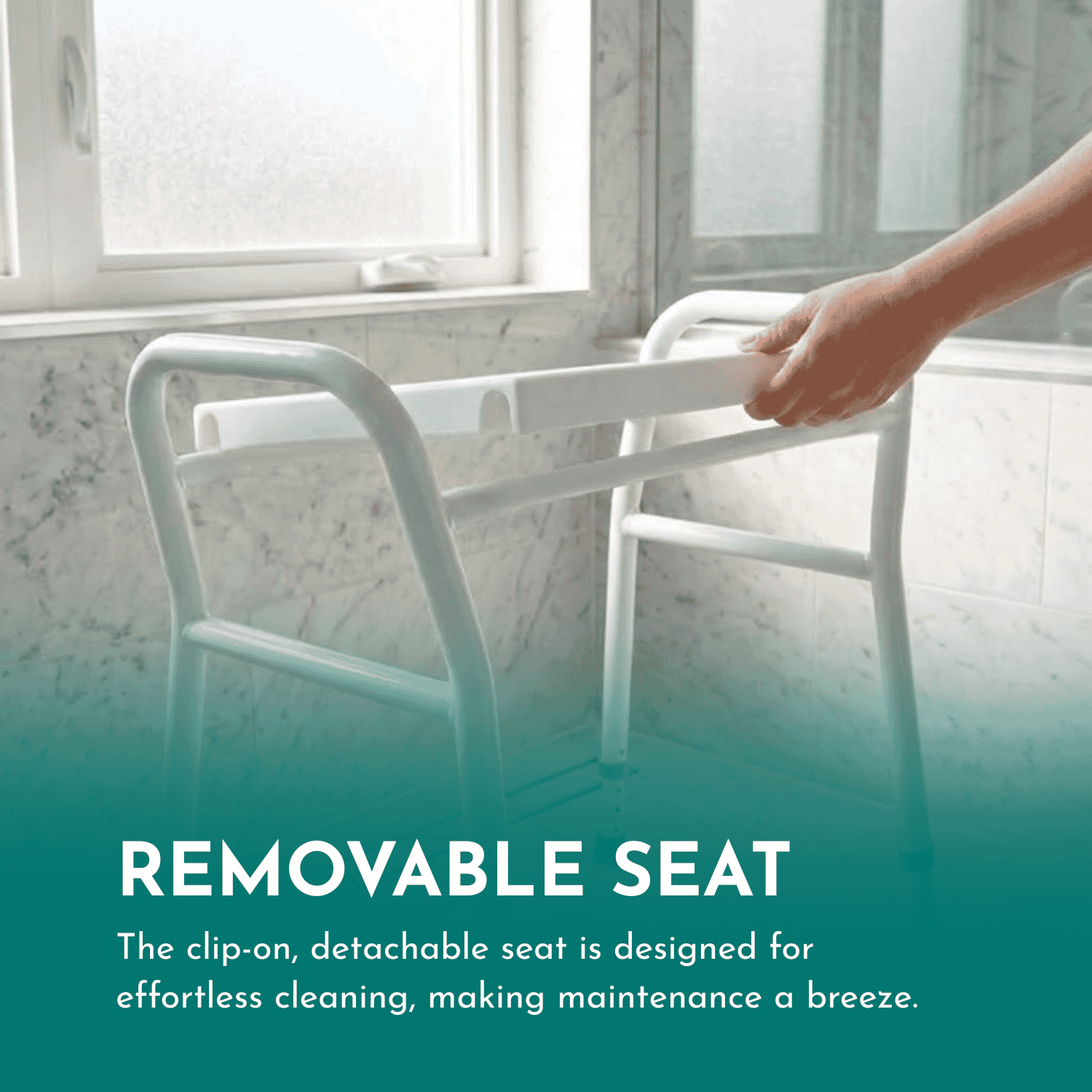 shower seat with handles removable seat