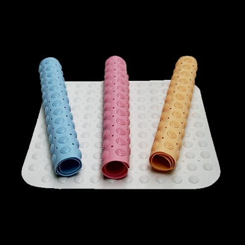 View Rubber Shower Mat 49cm Square Pink information