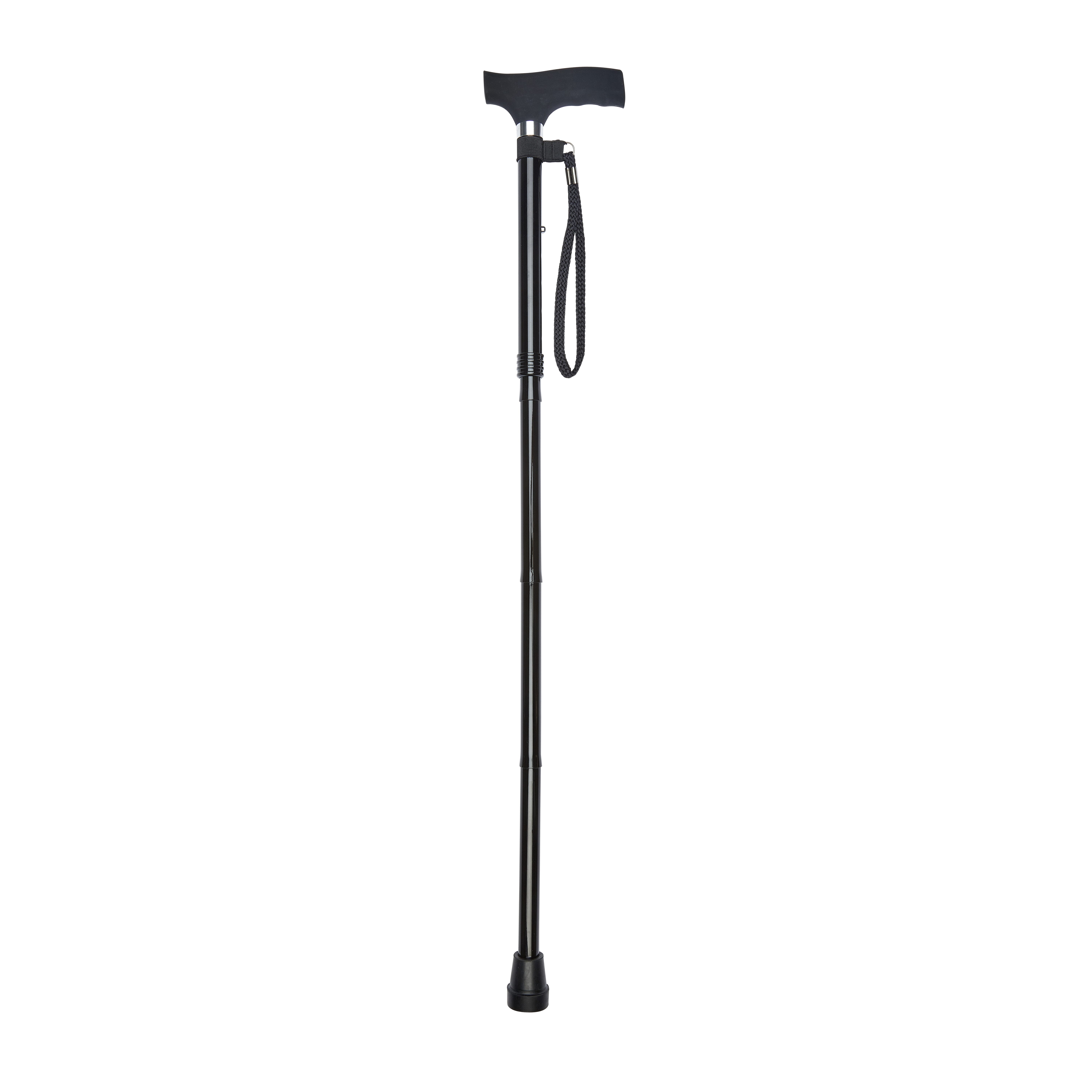 silicone crutch handle folding stick black