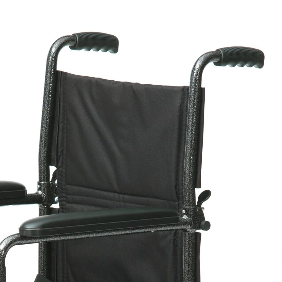 silver sport transit wheelchair folding back