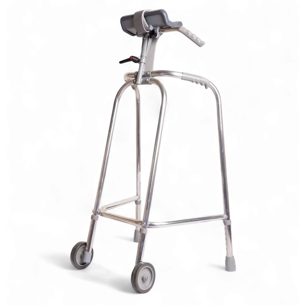 single trough wheeled walking frame 108 118cm