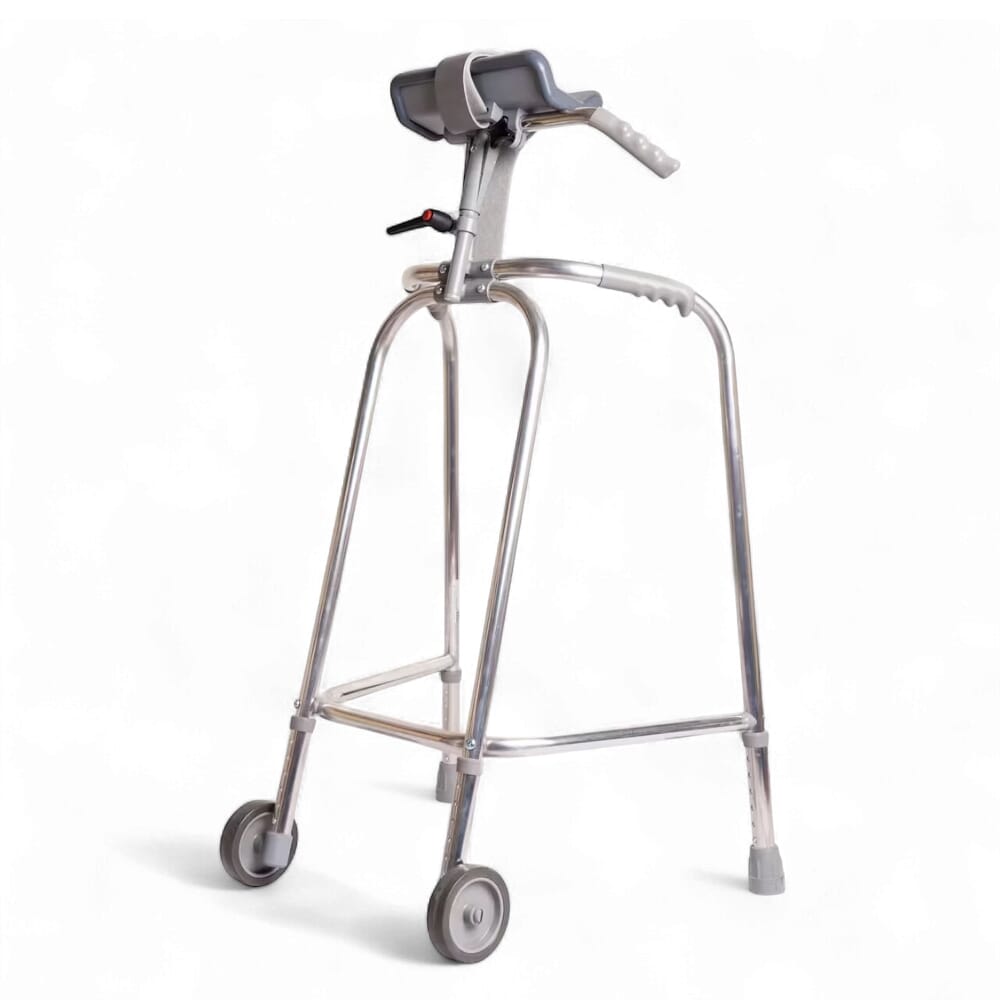 single trough wheeled walking frame 93 103cm
