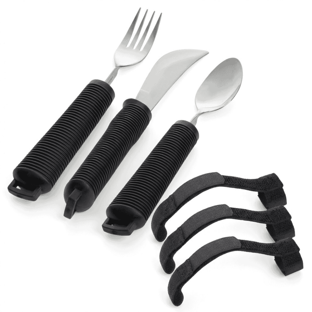 View Six Piece Cutlery Set with Straps Black information