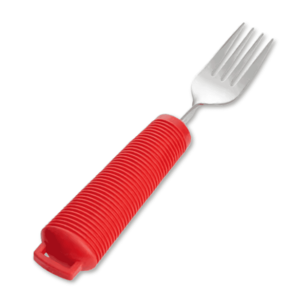 six piece cutlery set with straps red fork