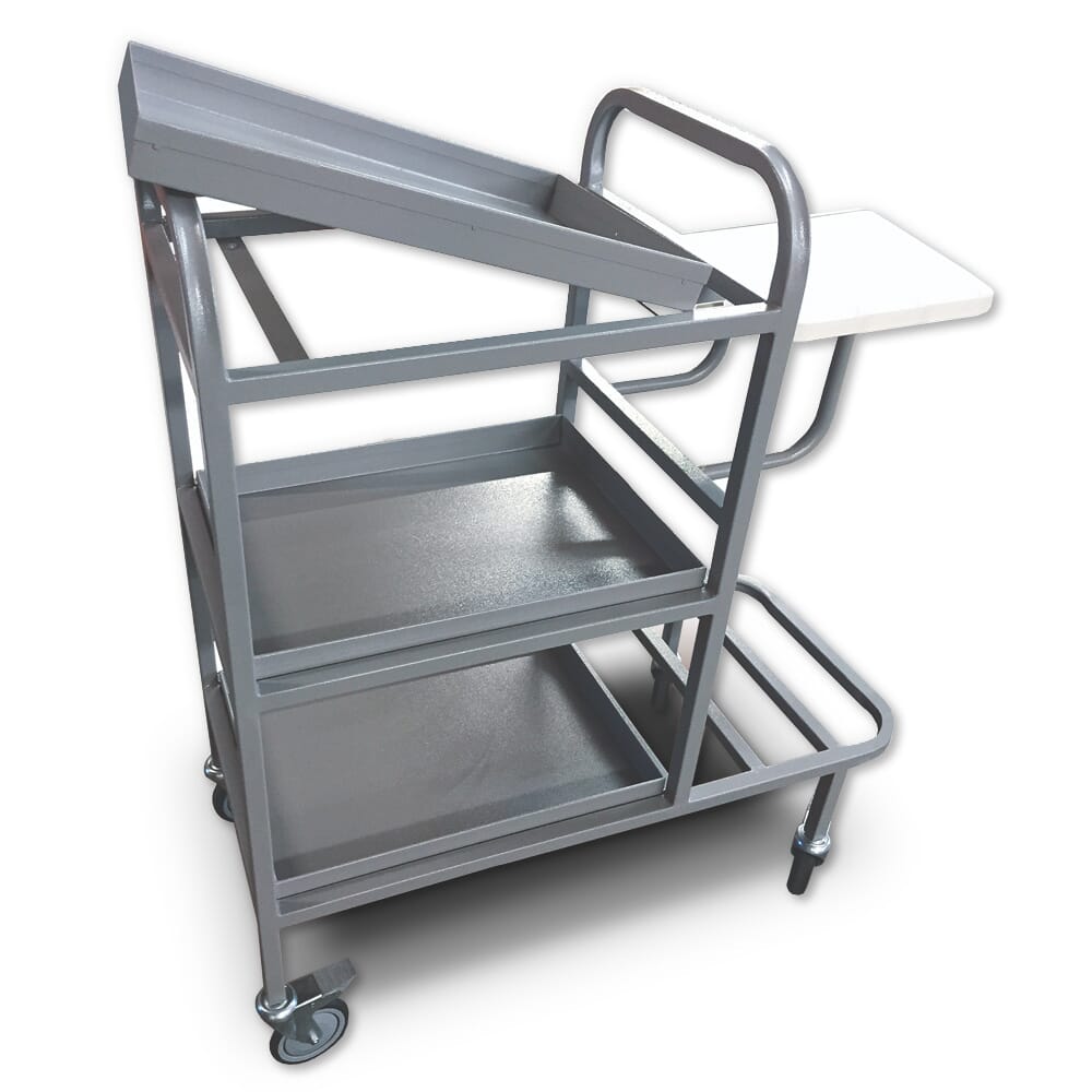 sleep knit bed changing trolley side