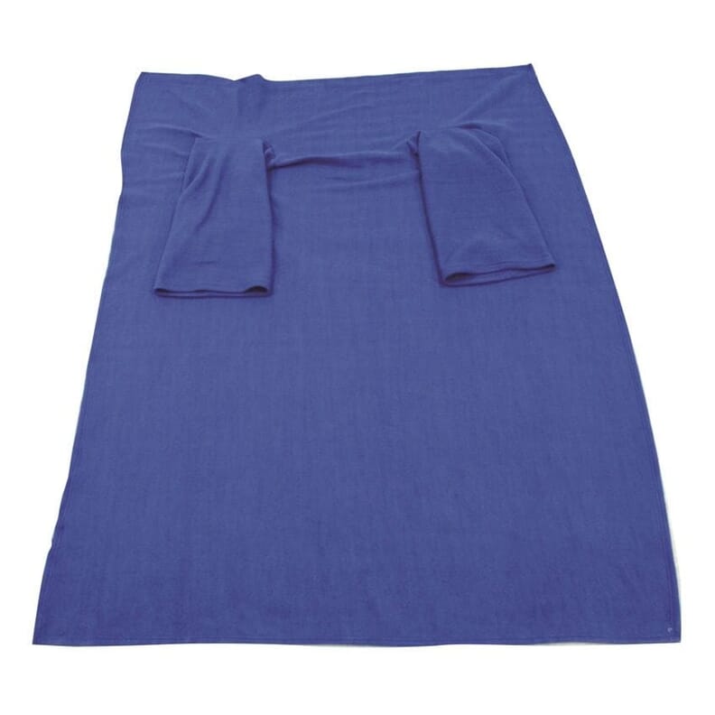 sleeved fleece blanket blue