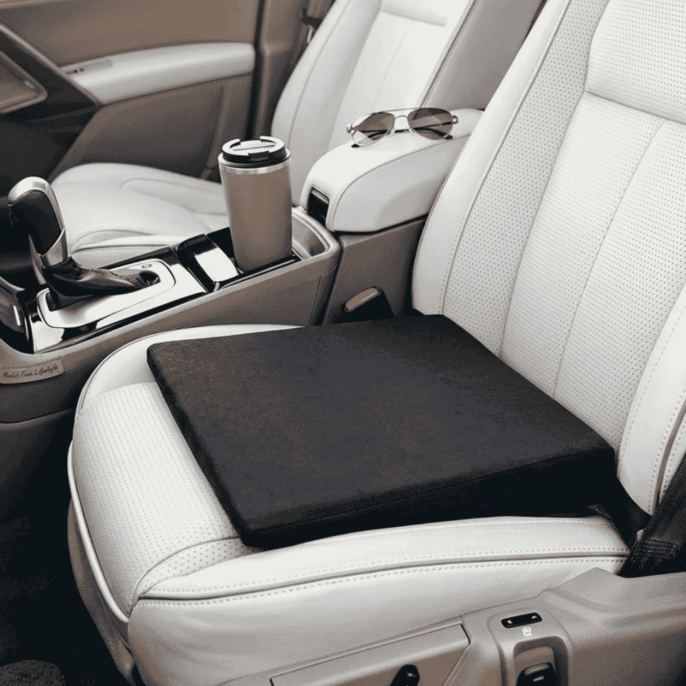 slimline wedge cushion for cars in car