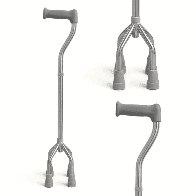 small base quad walking stick