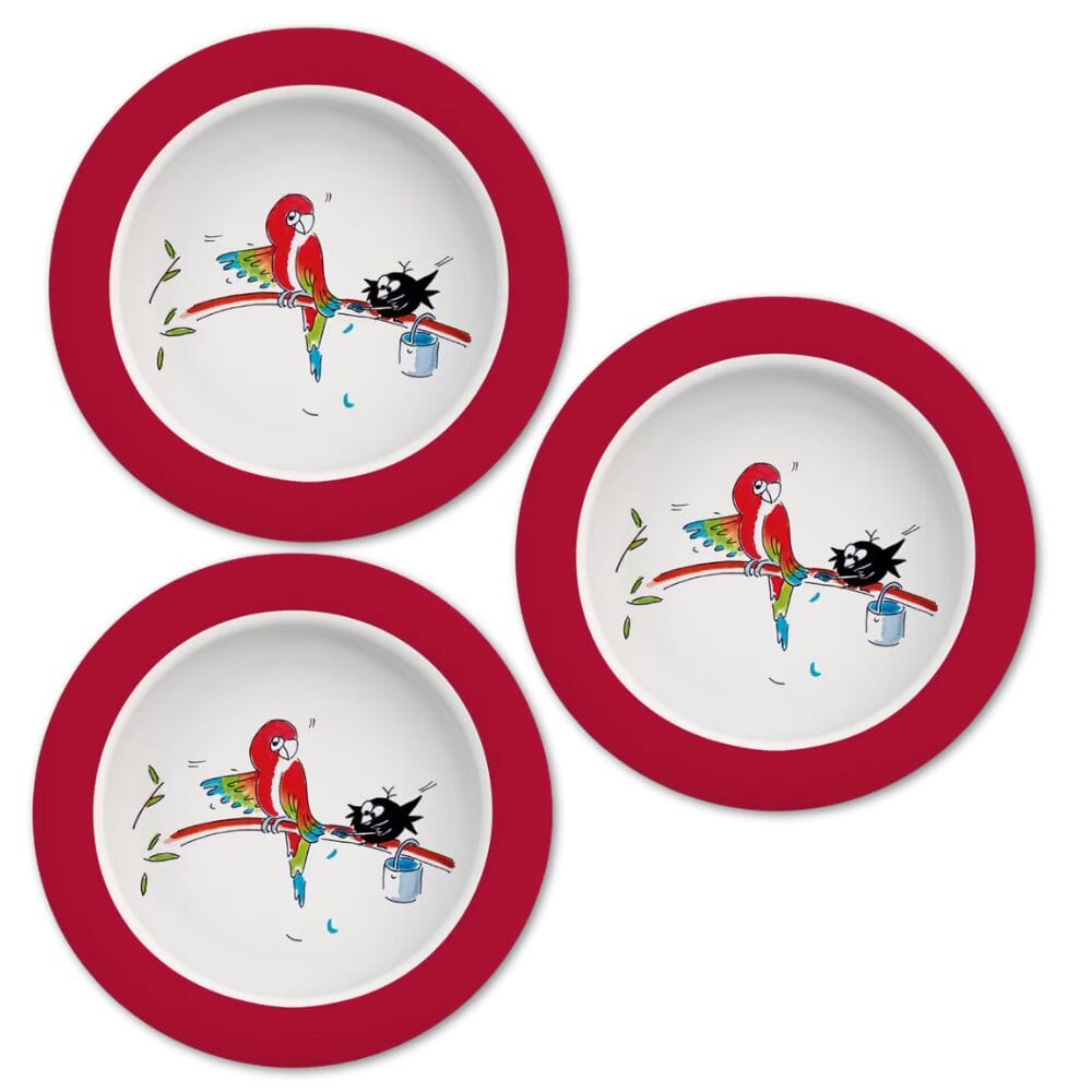 View Small Plate With Sloped Base Parrot Pack of 3 information