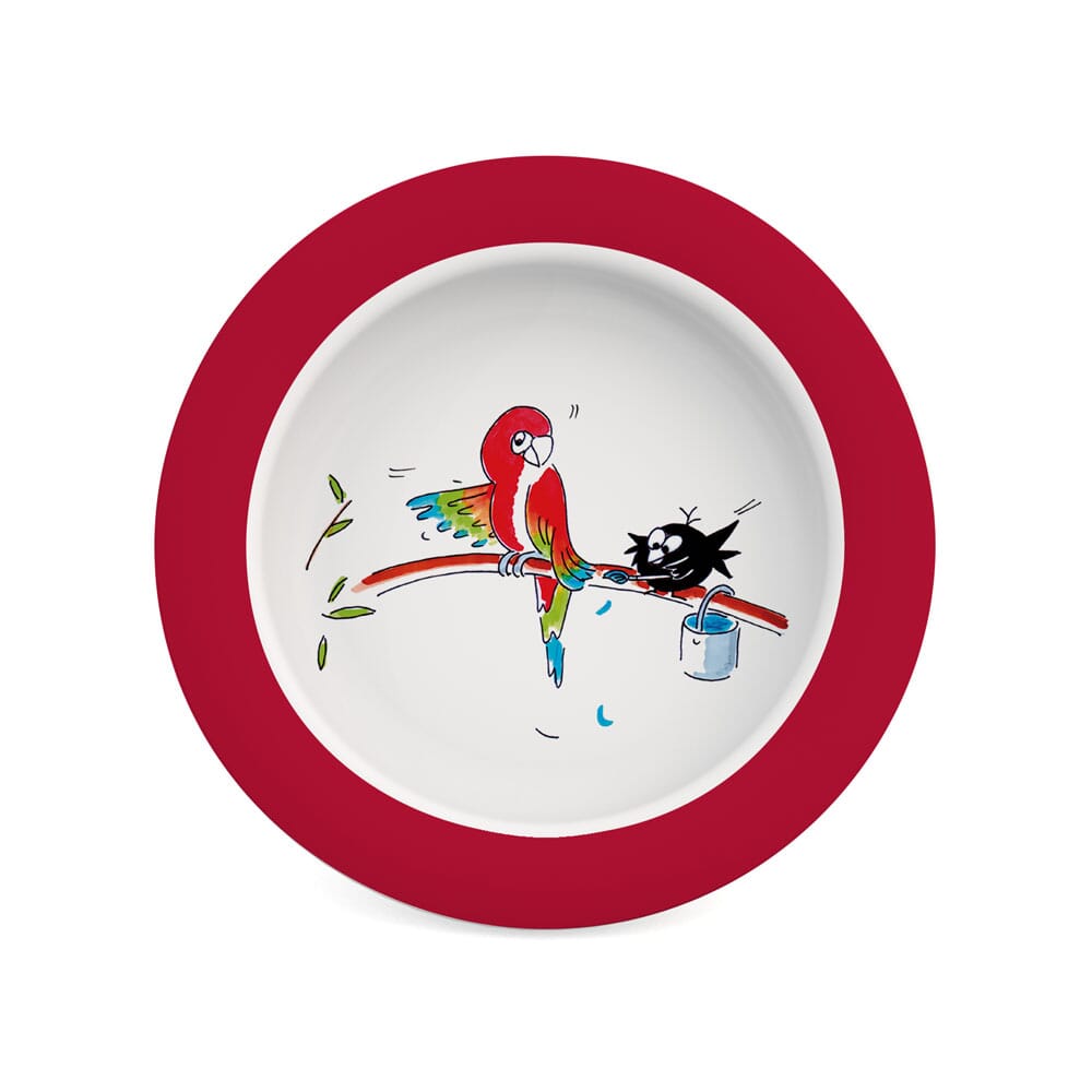 small plate with sloped base parrot