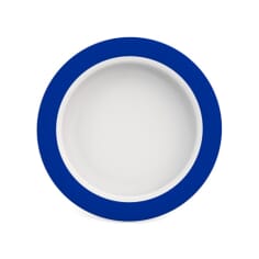 Small Plate With Sloped Base - Rim Blue