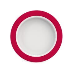 Small Plate With Sloped Base - Rim Red