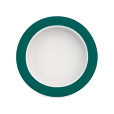 Small Plate With Sloped Base - Rim Teal