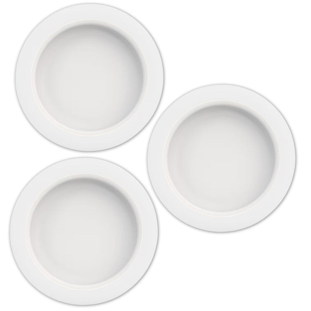 small plate with sloped base white pack of 3