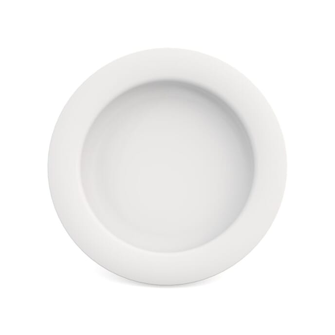 small plate with sloped base white