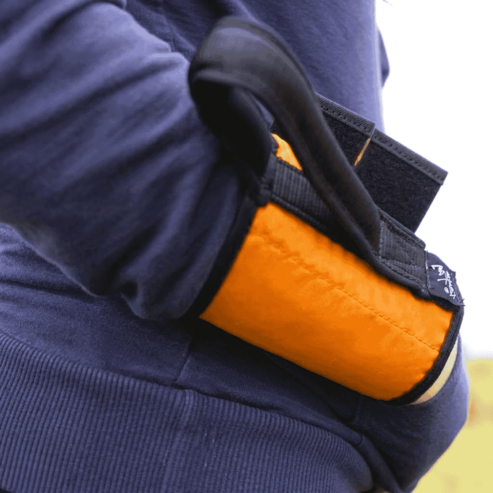 small ramble tag guidance aid orange guide on left