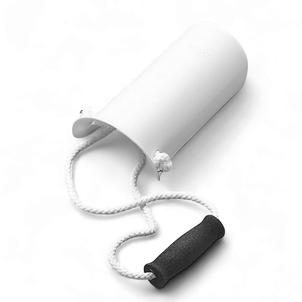 sock and stocking aid with comfy foam handles continuous loop