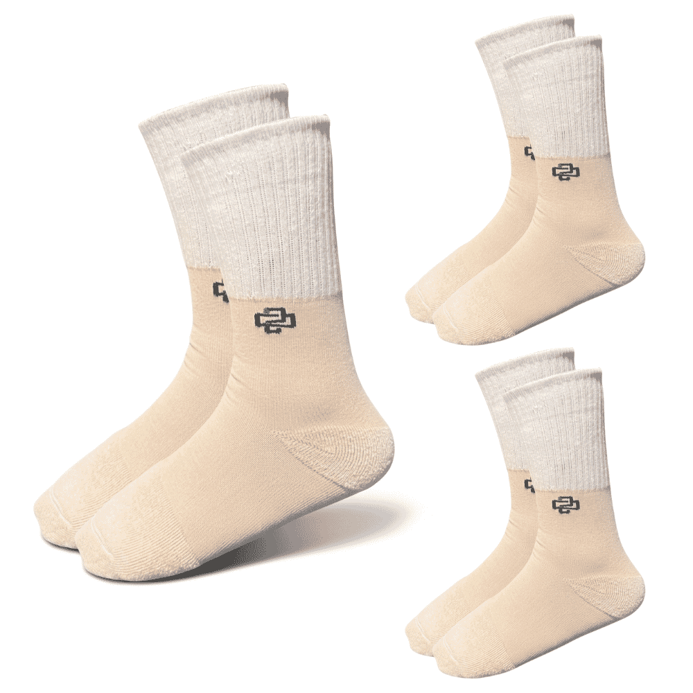 sockbuddys copper compression socks white 3 pairs