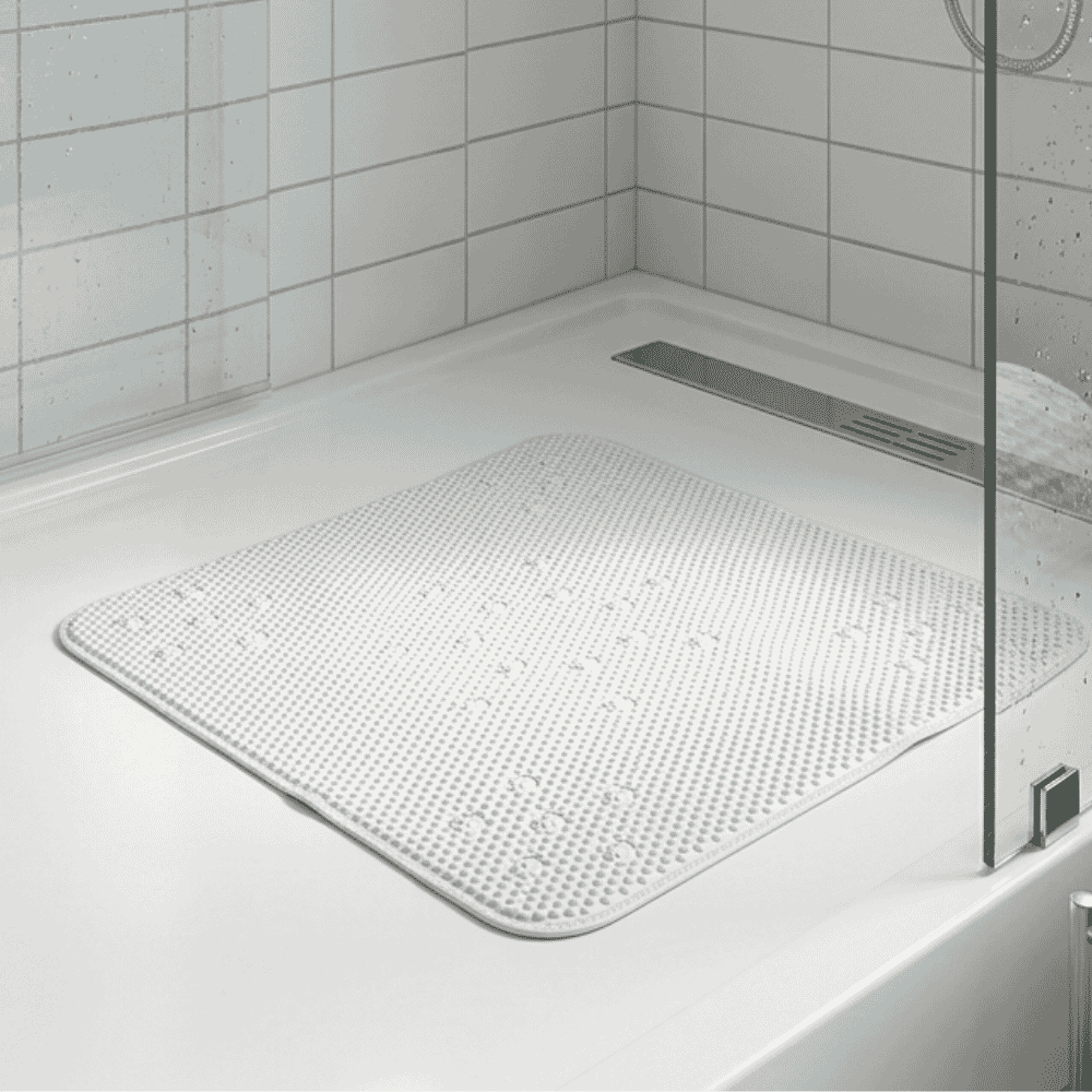 soft feel bath and shower mat in shower