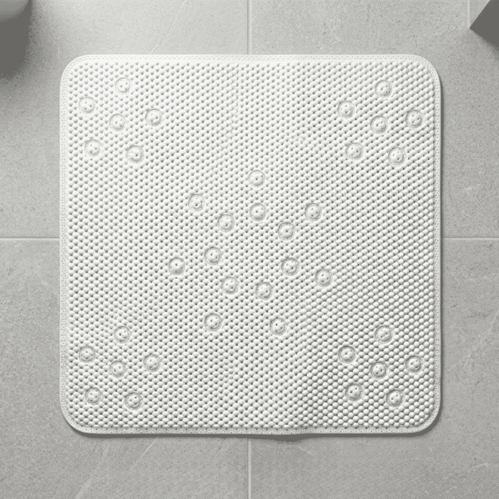soft feel shower mat on floor