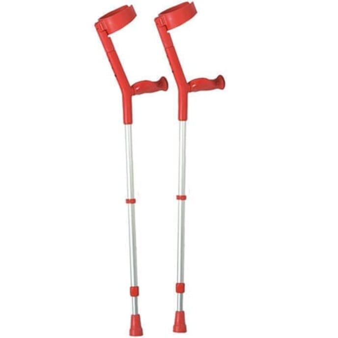 soft grip ergo comfort crutches red