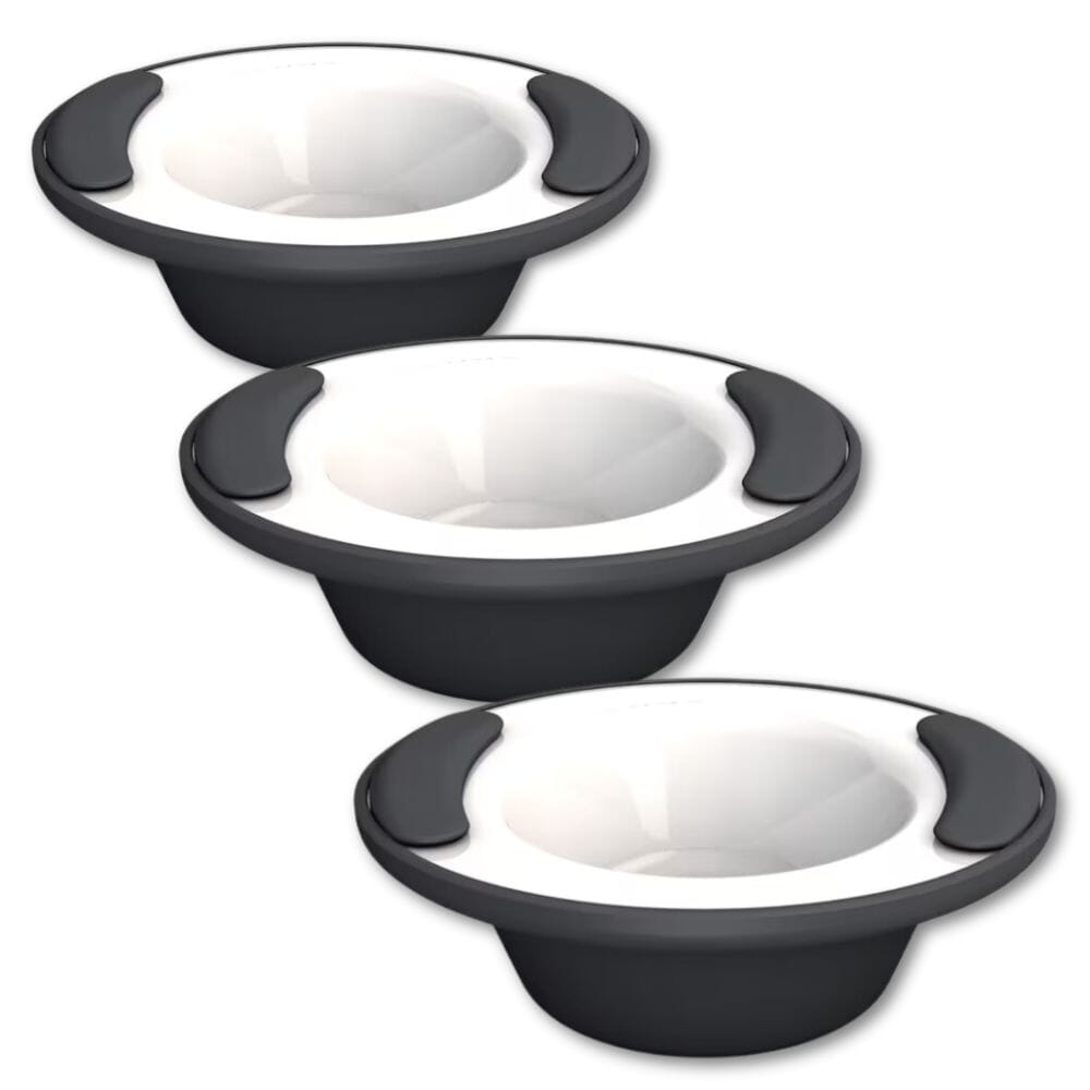 View Soft Grip Keep Warm Thermo Bowl Dark Grey White Pack of 3 information