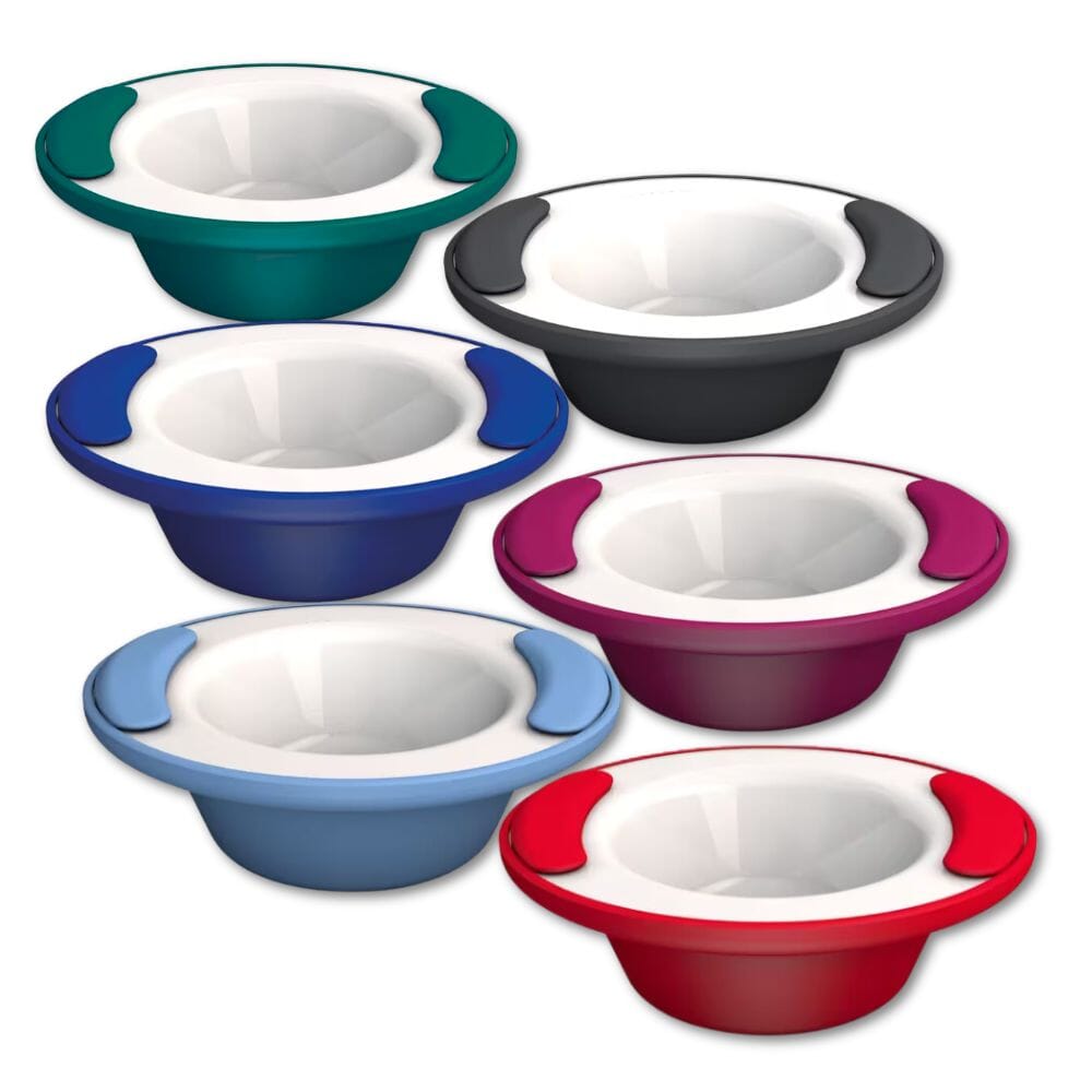 View Soft Grip Keep Warm Thermo Bowl Blackberry White Pack of 3 information