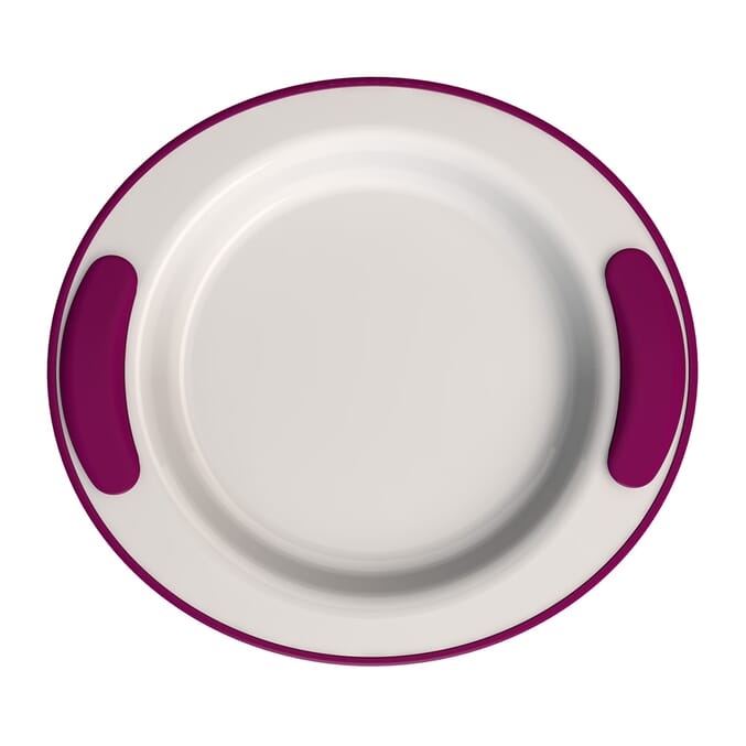 soft grip keep warm thermo plate blackberry and white