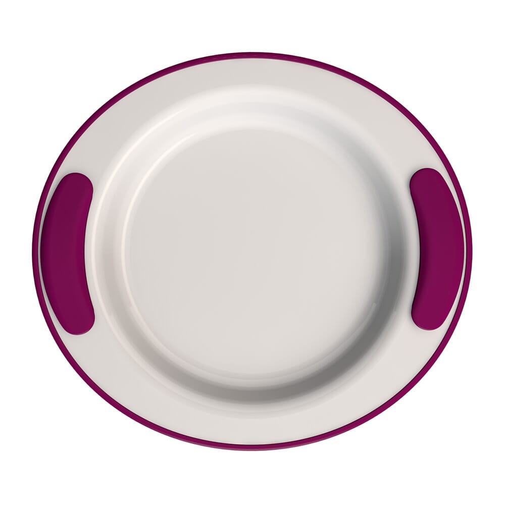 soft grip keep warm thermo plate blackberry and white