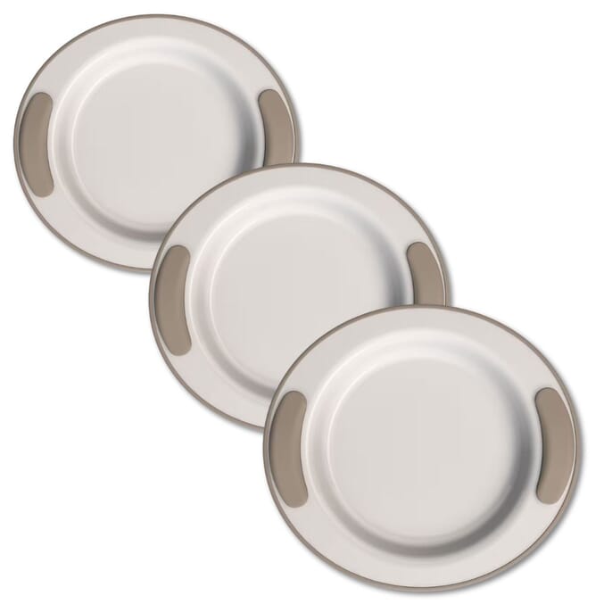 soft grip keep warm thermo plate latte brown and white pack of 3