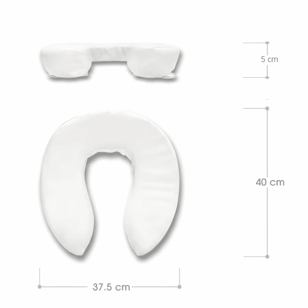 soft raised toilet seat 2 inches dimensions