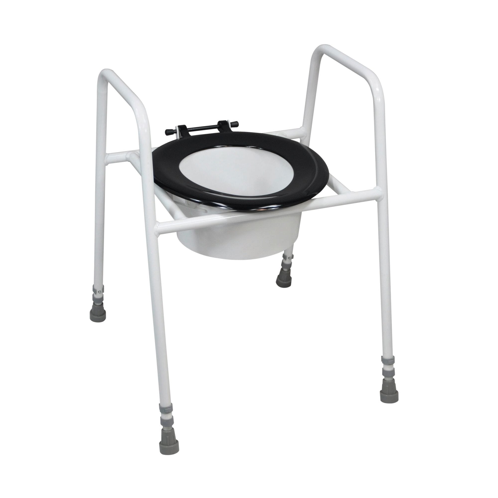 View Solo Skandia Raised Toilet Seat and Frame Floor Fixed with Splash Guard information