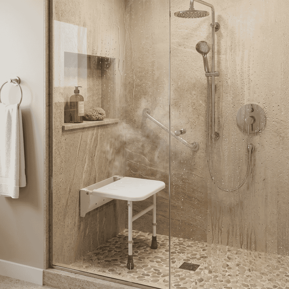 solo wall mounted shower seat lifestyle