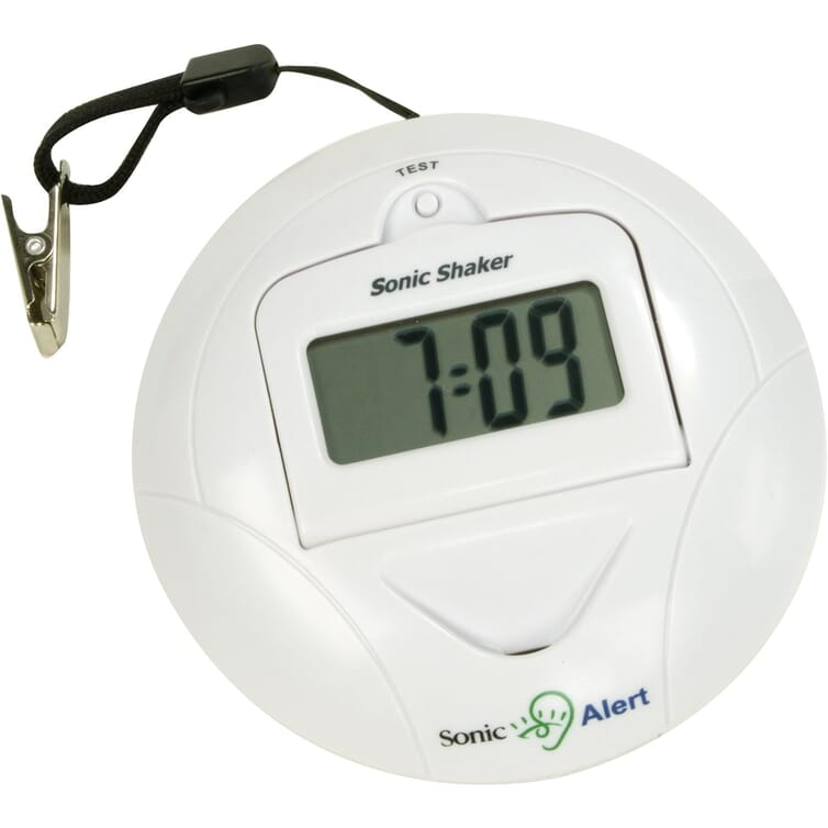 sonic go anywhere shaker portable alarm clock