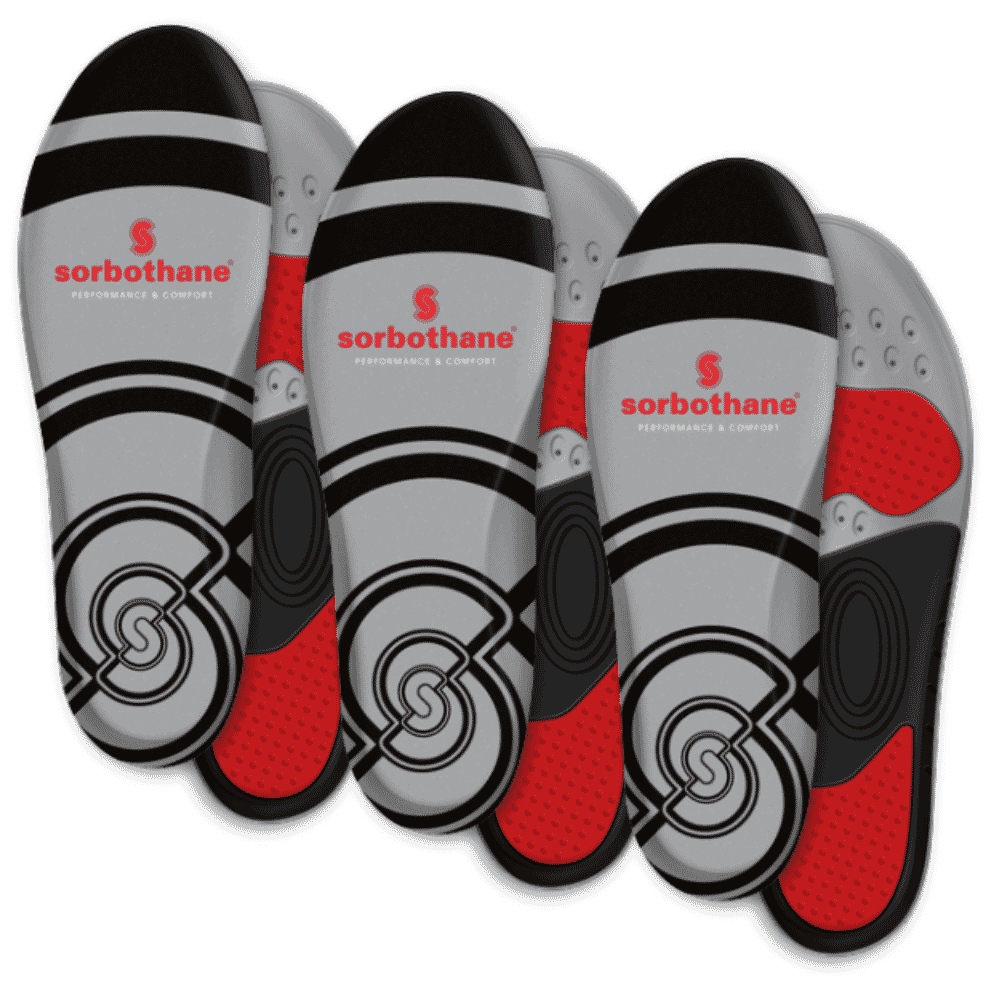 sorbothane sorbo pro insoles 3 pairs