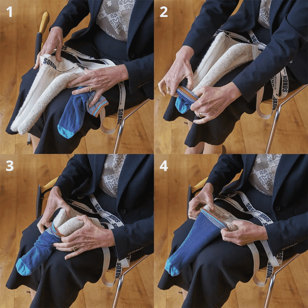 soxon friction reduce sock stocking aid how to
