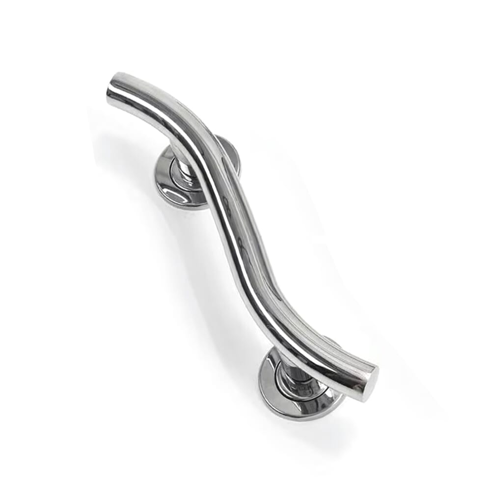 Spa Stainless Steel Curved Grab Rail - 14 inch - 12 inch from Essential ...