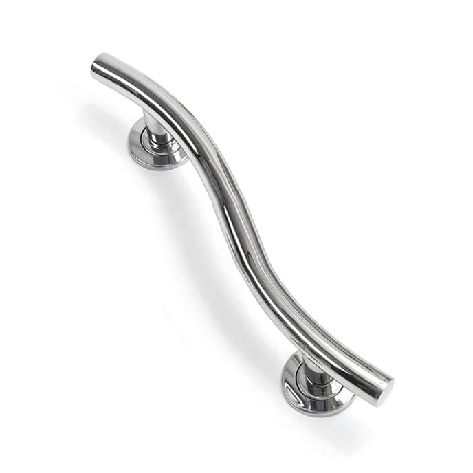 spa stainless steel curved grab rail 19 inch