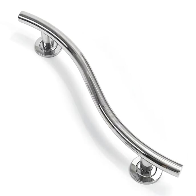 spa stainless steel curved grab rail 24 inch