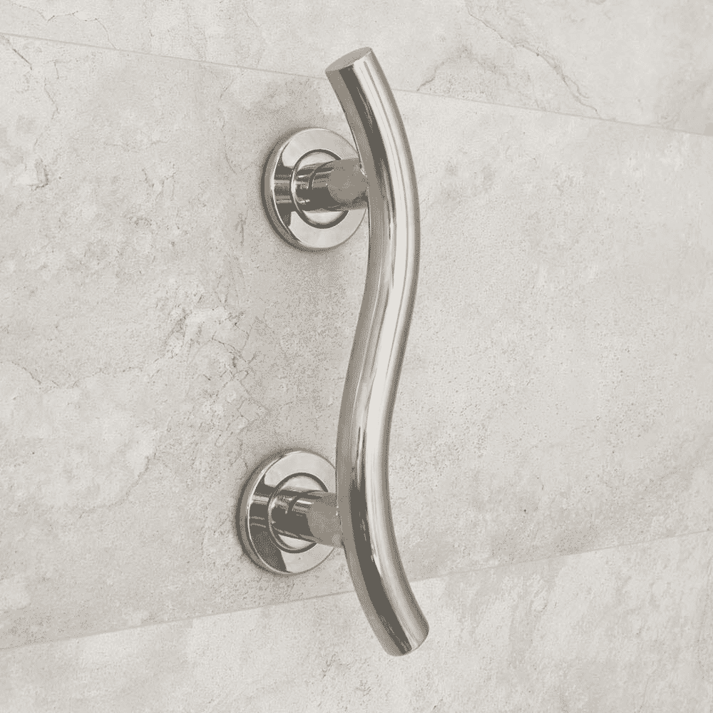 spa stainless steel curved grab rail lifestyle