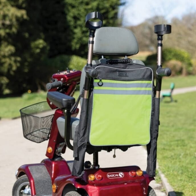 splash scooter bag with crutch pockets hi vis