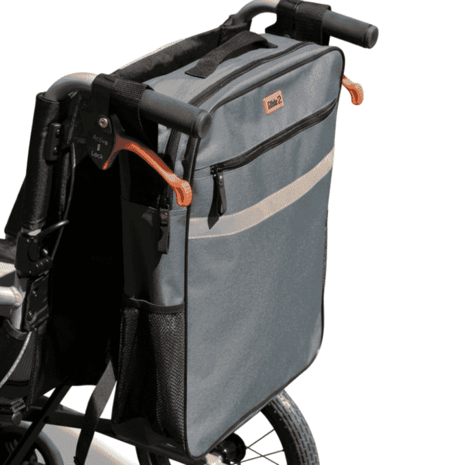 splash wheelchair bag in grey