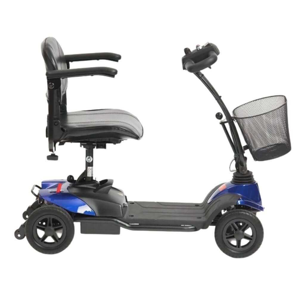 st1 portable boot scooter blue side view