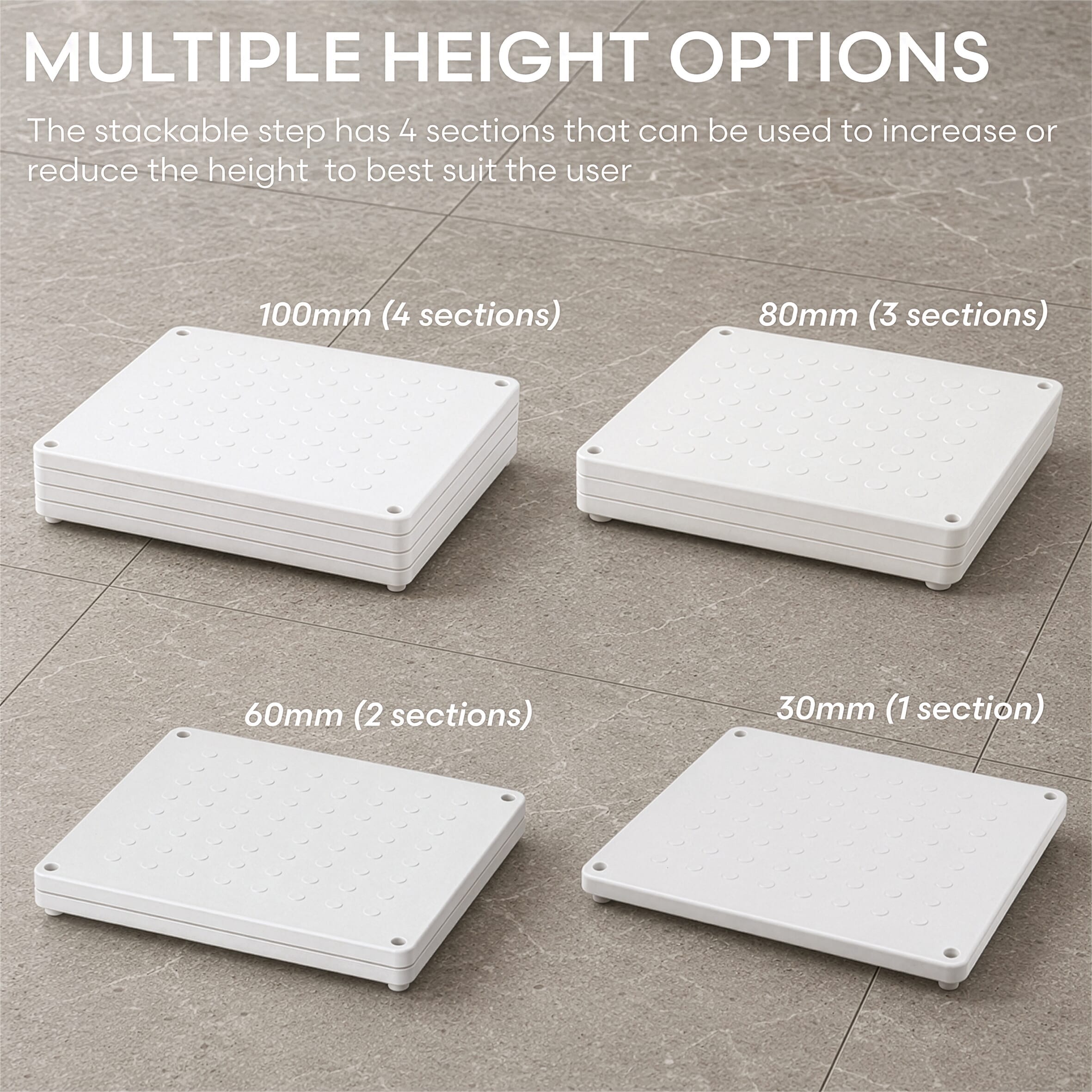 stackable bath step multi height