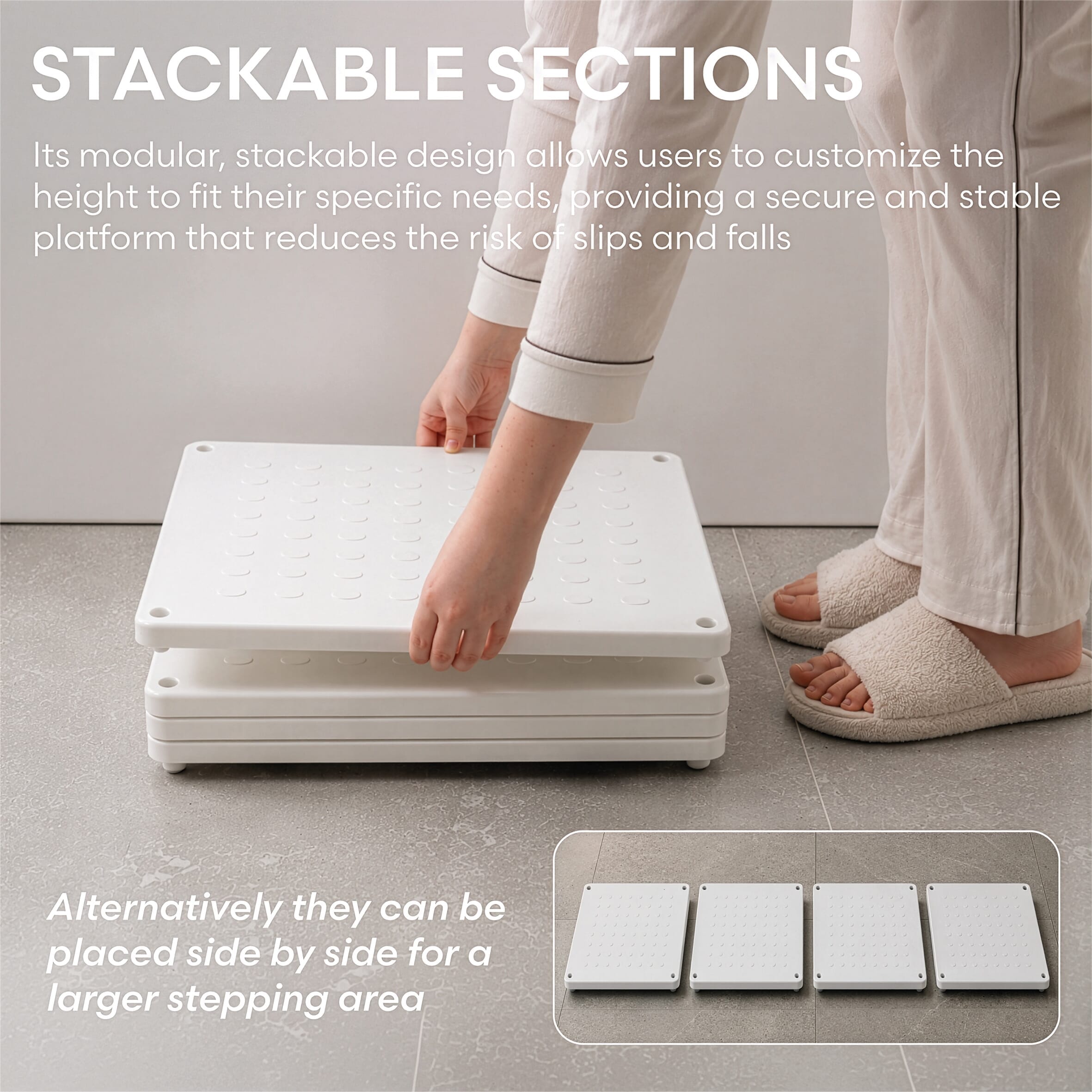 stackable bath step sections