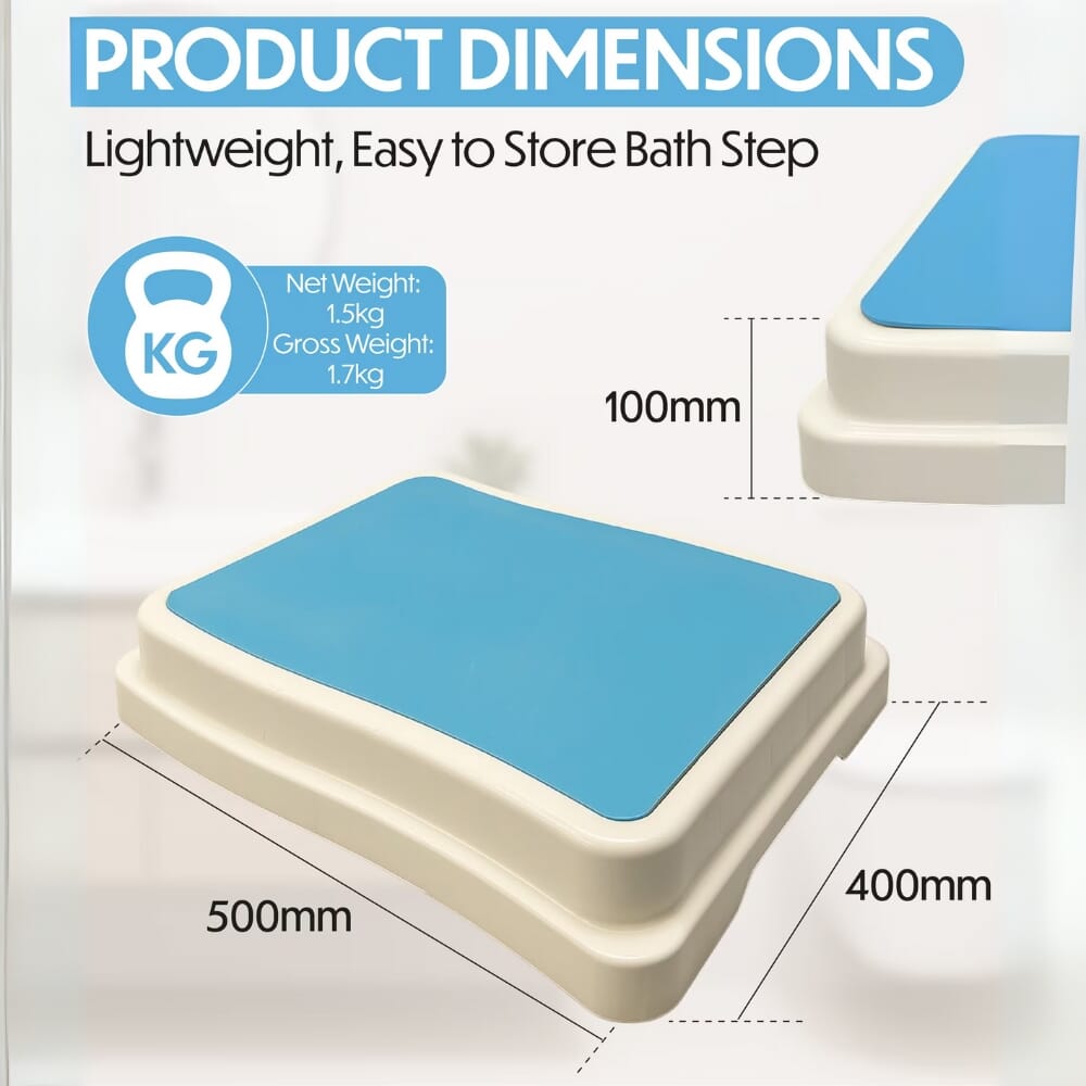 stackable bathroom safety step dimensions