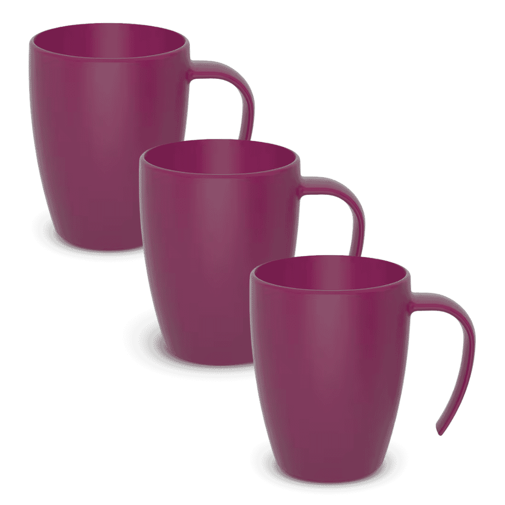 stackable coffee mug blackberry pack of 3