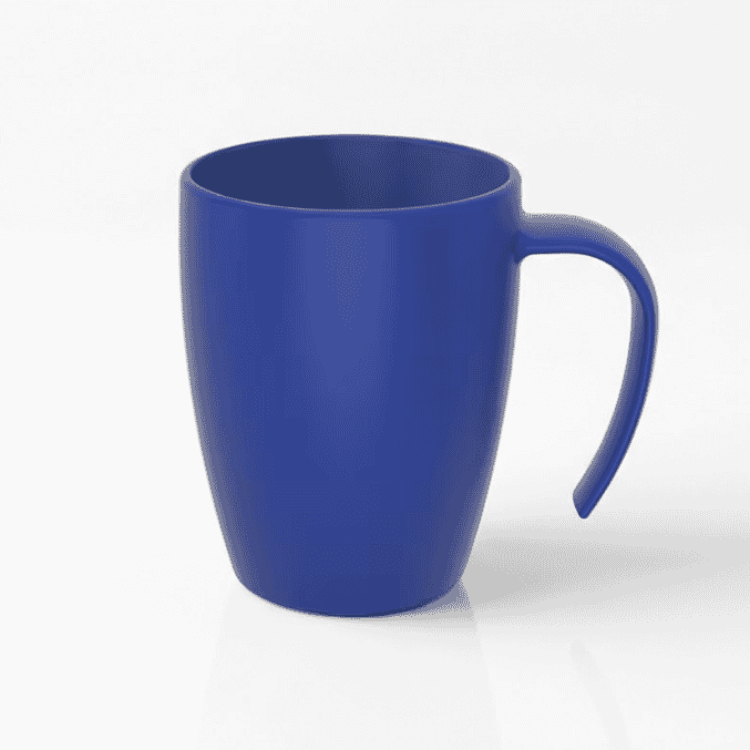 stackable coffee mug blue