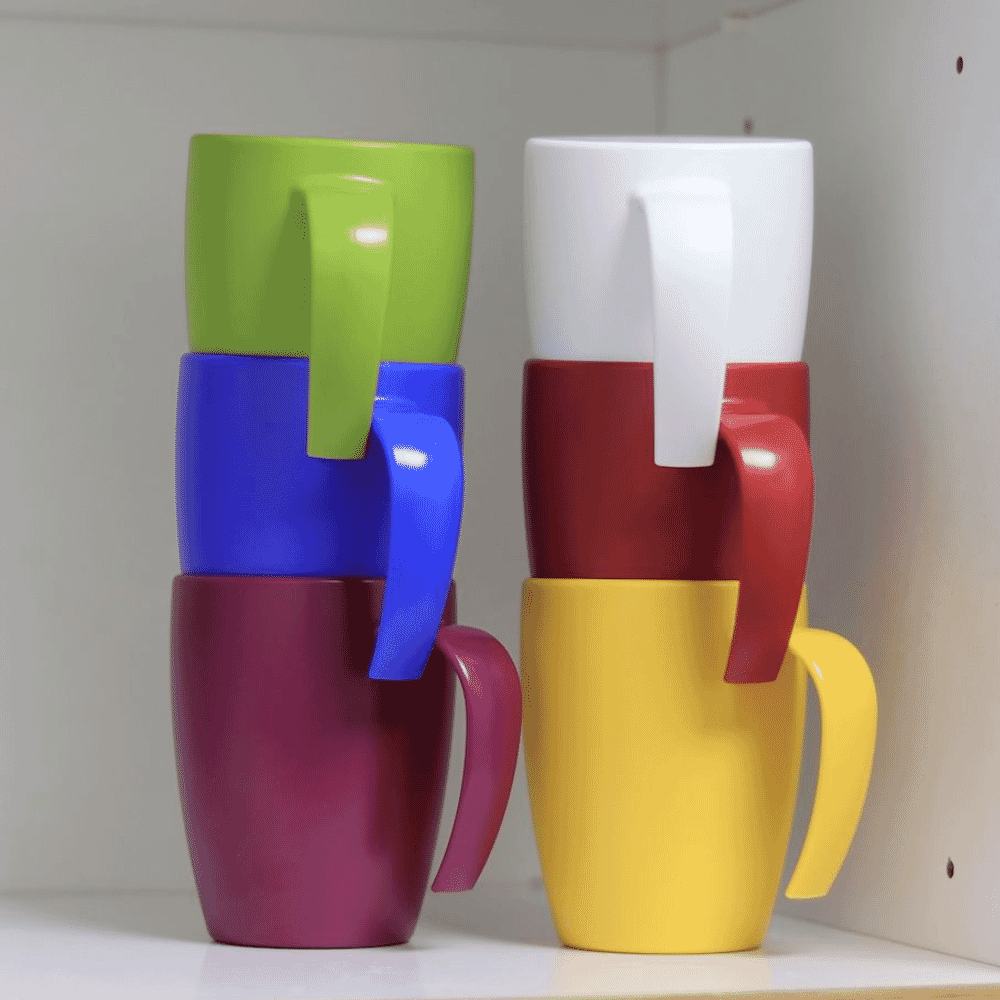 stackable coffee mug storage